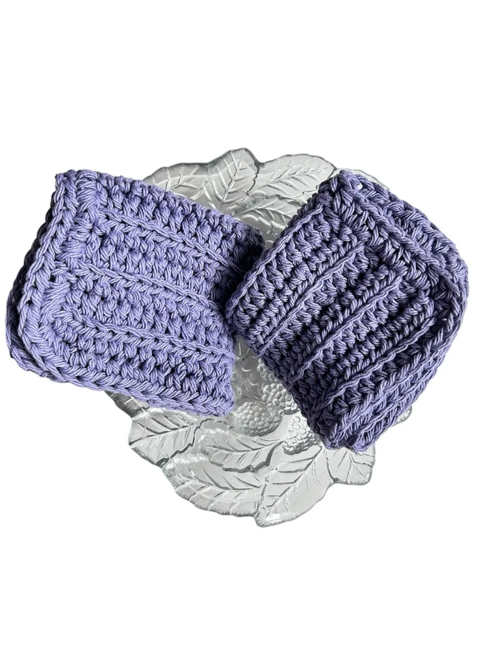 HAND CRAFTED Crochet Colorful Purple 100% Cotton AllPurpose Dish or Wash Cloths